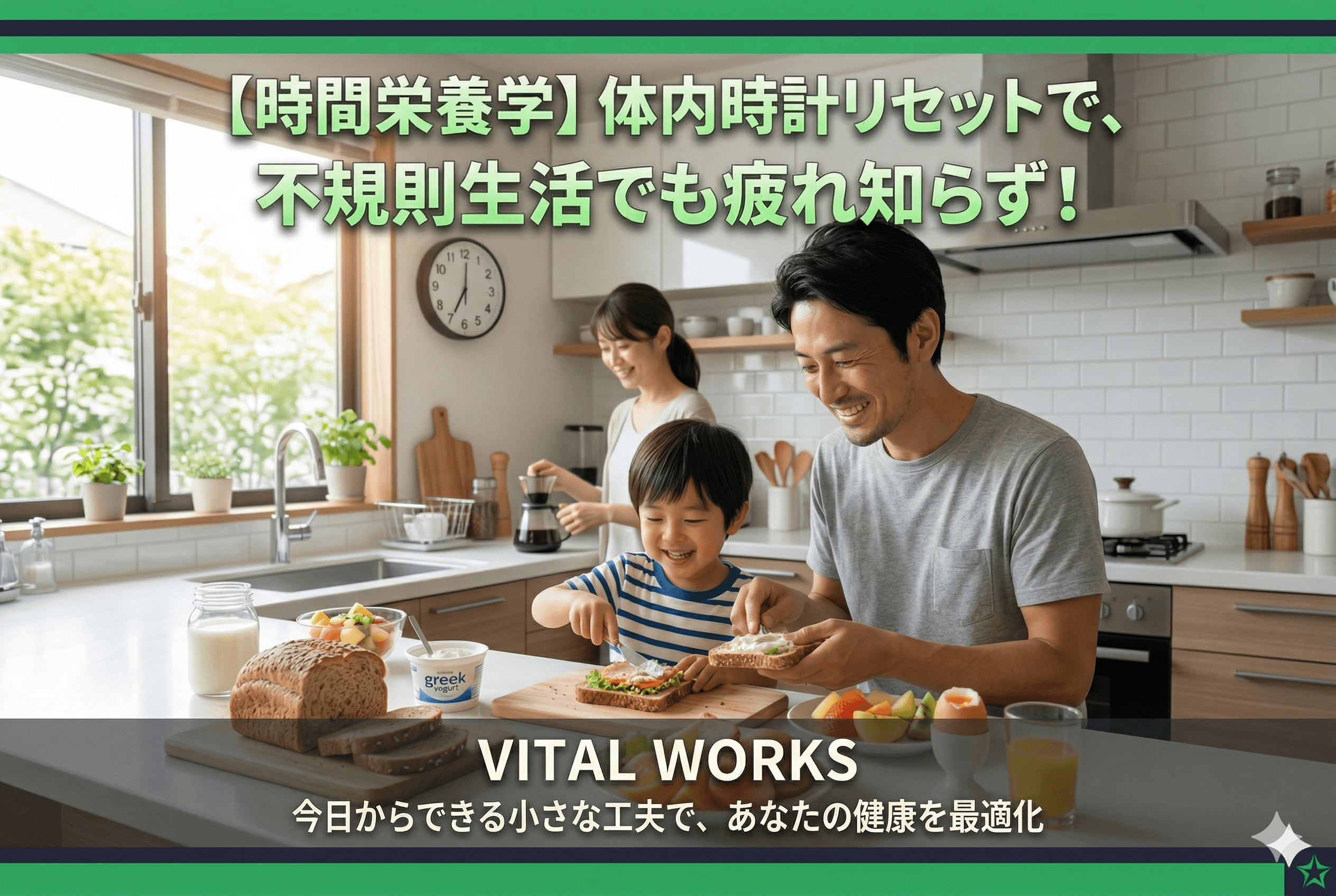 【時間栄養学】夜勤・残業・子育てでも疲れない！乱れた体内時計をリセットする実践戦略