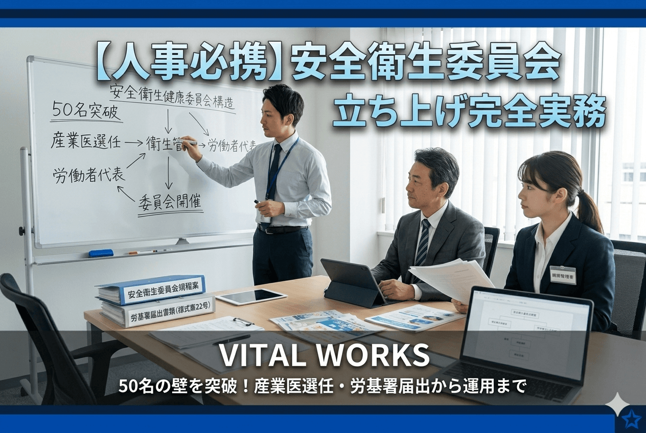 【人事担当者必携】安全衛生委員会の立ち上げ・完全実務マニュアル：50名の壁を突破するためのステップバイステップ