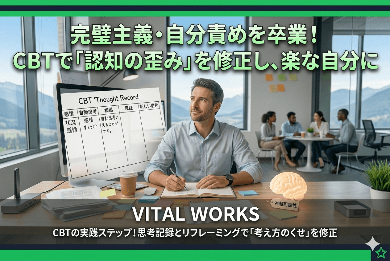 完璧主義・自分責めを卒業！あなたの「考え方のくせ（認知の歪み）」を科学的に修正し、楽に生きるCBT実践ガイド