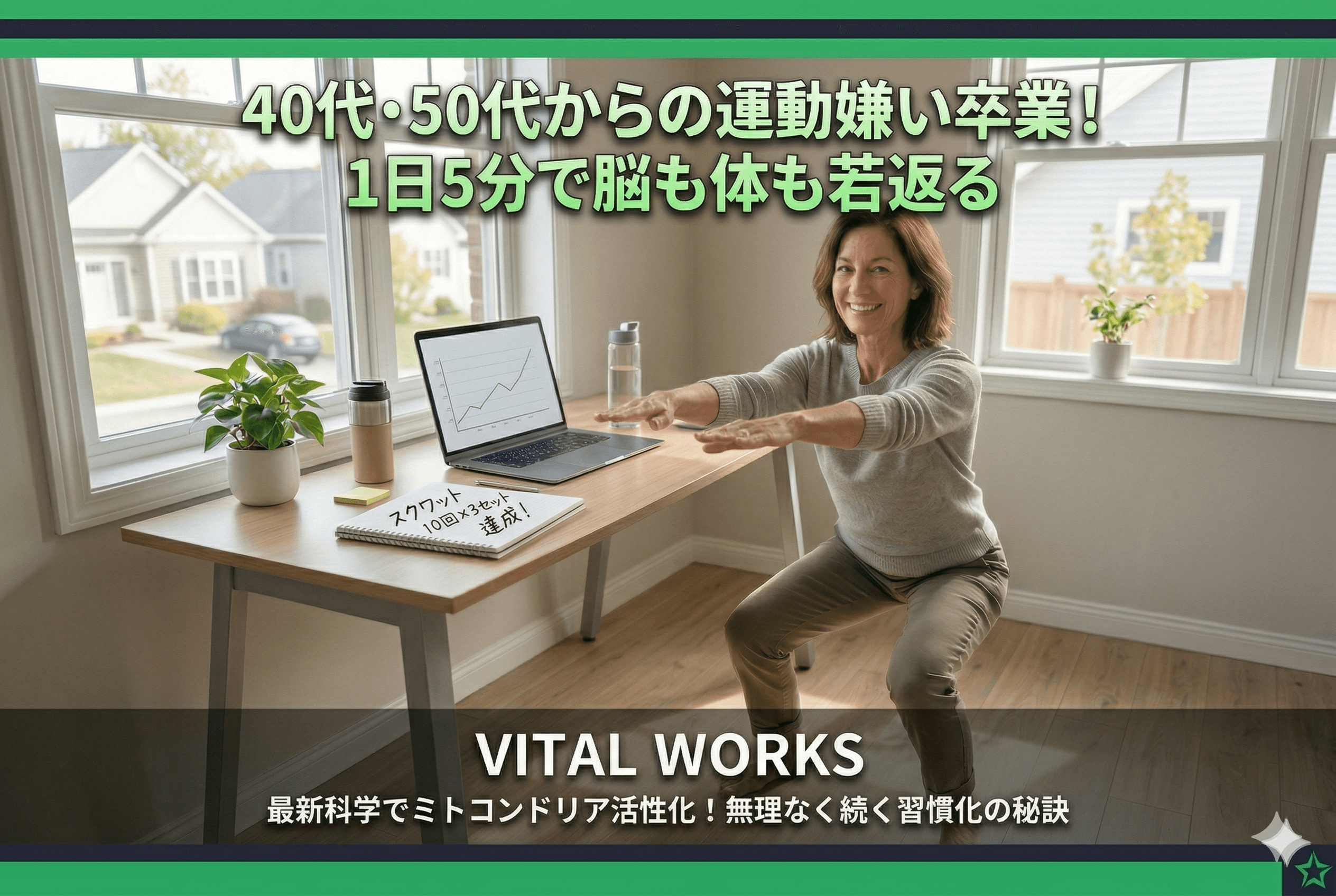 40代・50代からの運動嫌いを卒業！1日5分で【脳も体も若返る】無理なく続くマイクロ運動ロードマップ