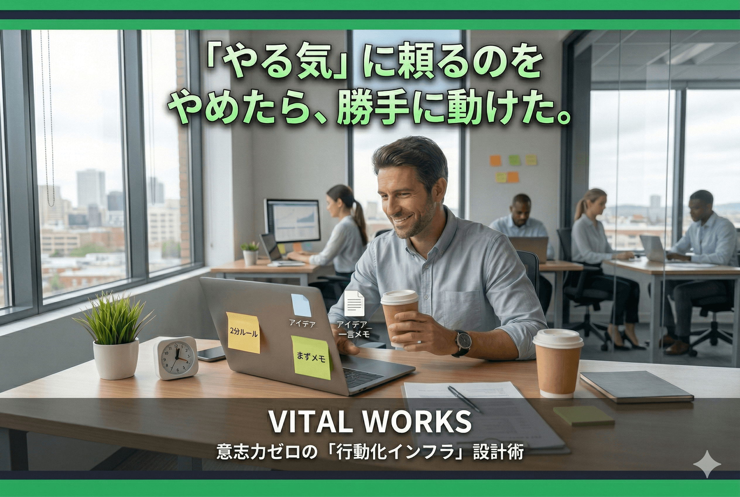 「やる気」に頼るのをやめたら、最初の一歩が勝手に踏み出せた。意志力消費ゼロの『行動化インフラ』設計術